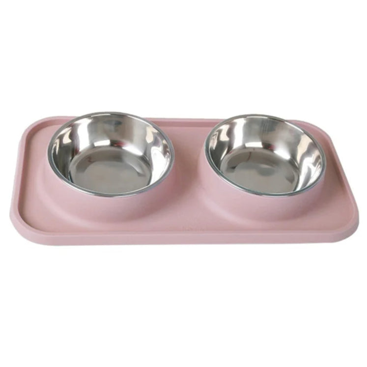 Stainless Steel Pet Food Bowls Non Slip Tray
