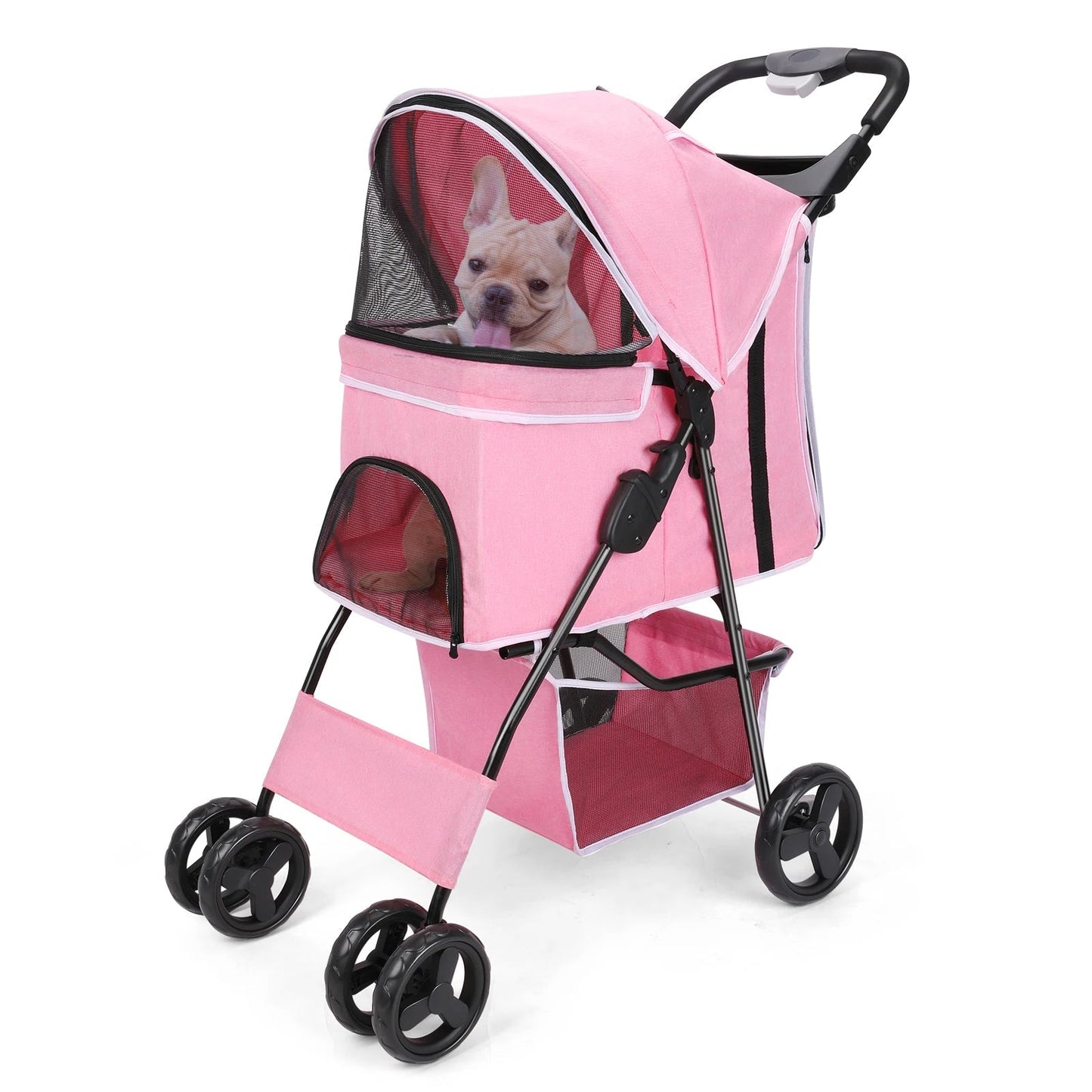 Pet Stroller Collapsible Storage Compartment Large