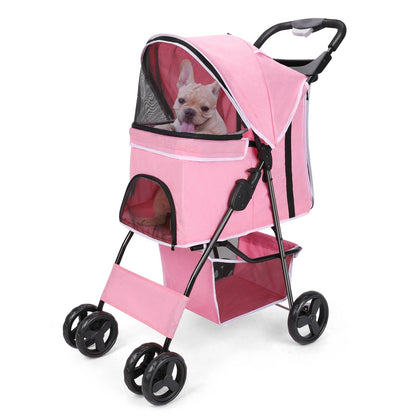 Pet Stroller Collapsible Storage Compartment Large