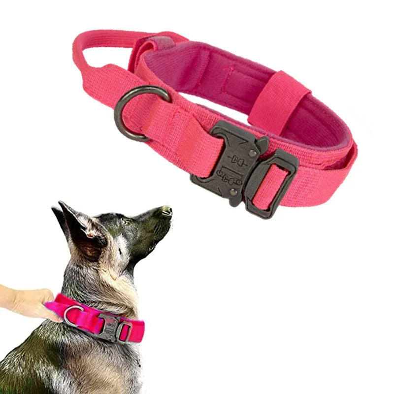 Tactical Dog Collar Durable Nylon Large Breed