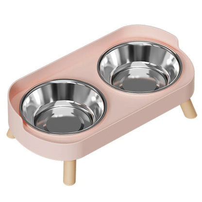 Stainless Steel Elevated Double Dog Bowls