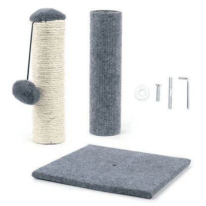Kitty Scratcher Post with Dangling Toy