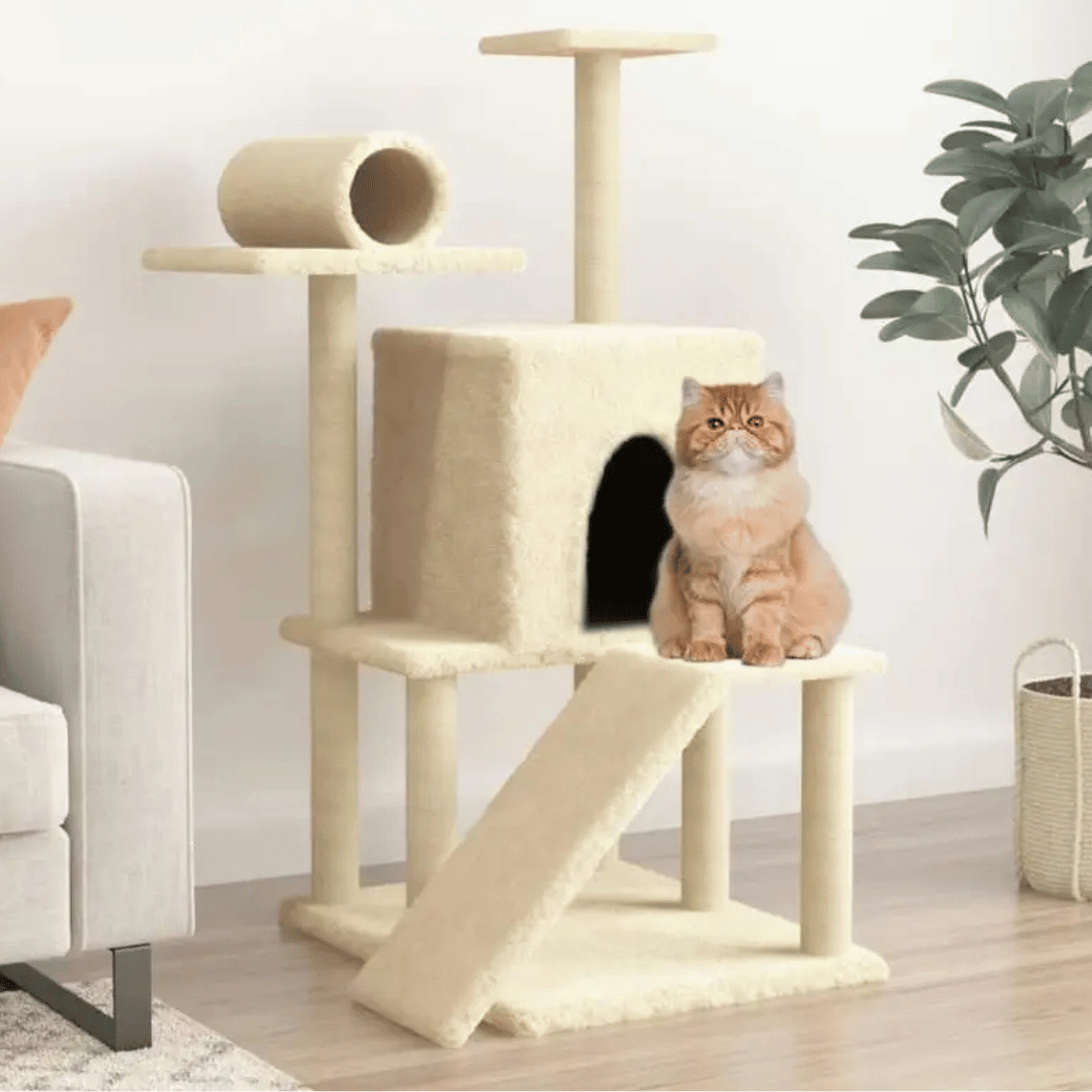 Cat Tower Bed with Perches Scratch Pads