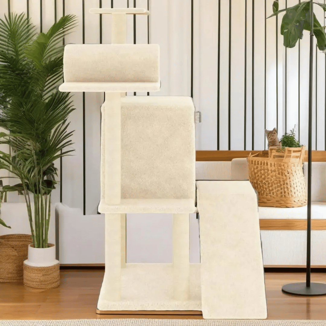 Cat Tower Bed with Perches Scratch Pads