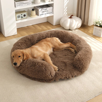 Orthopedic Dog Bed With Pillow Calming Support - Pupporia