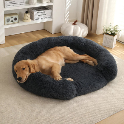 Orthopedic Dog Bed With Pillow Calming Support