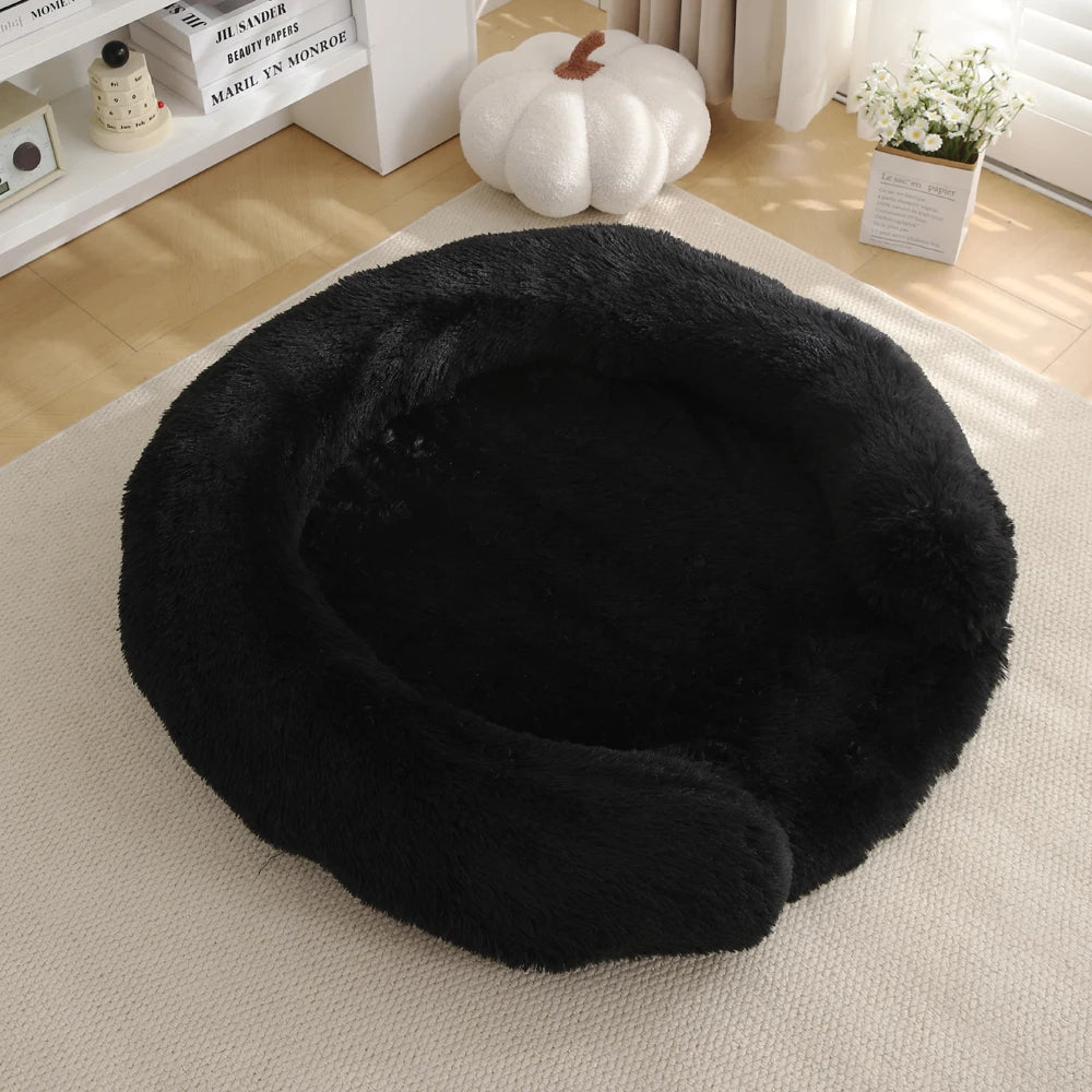 Orthopedic Dog Bed With Pillow Calming Support