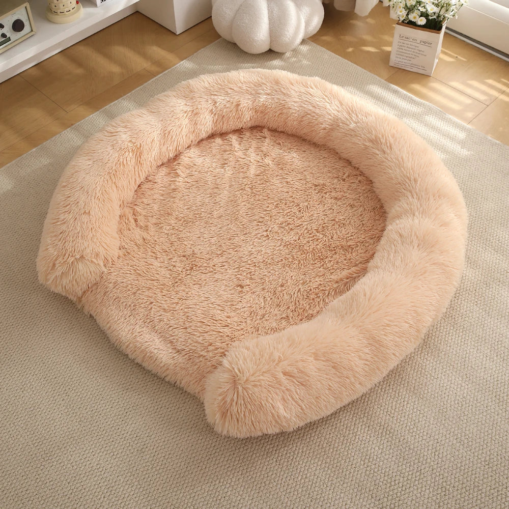 Orthopedic Dog Bed With Pillow Calming Support