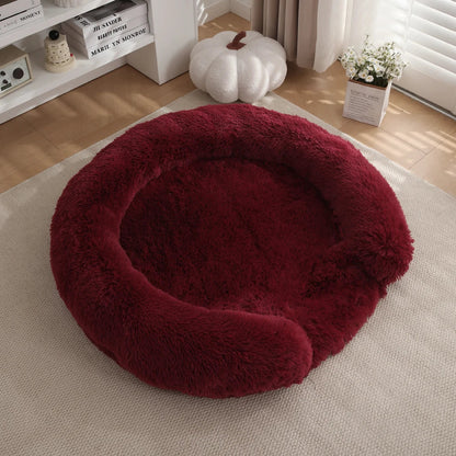 Orthopedic Dog Bed With Pillow Calming Support