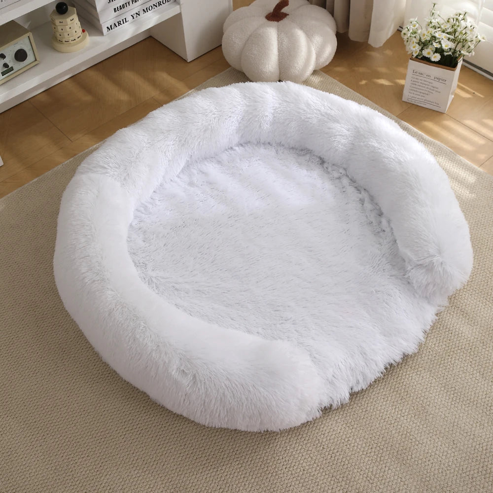 Orthopedic Dog Bed With Pillow Calming Support