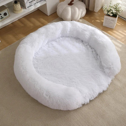 Orthopedic Dog Bed With Pillow Calming Support