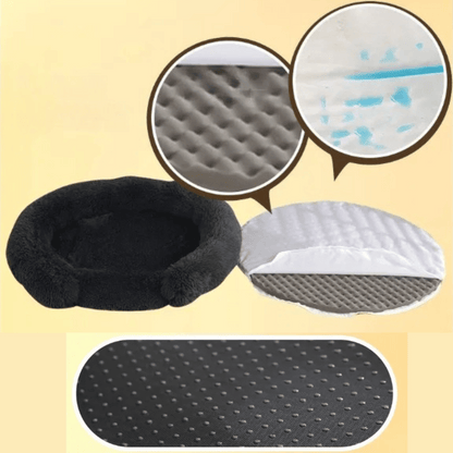 Orthopedic Dog Bed With Pillow Calming Support