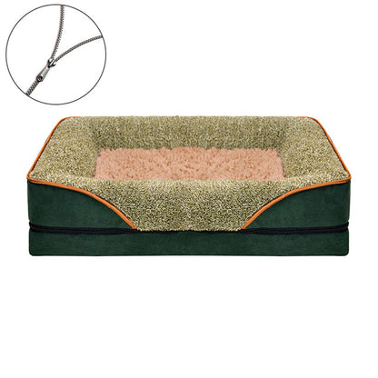 Orthopedic Dog Bed Plush Easy Zip Cover
