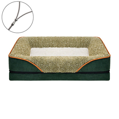 Orthopedic Dog Bed Plush Easy Zip Cover