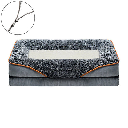 Orthopedic Dog Bed Plush Easy Zip Cover