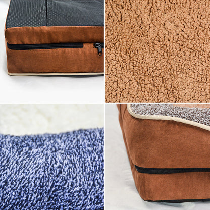 Orthopedic Dog Bed Plush Easy Zip Cover
