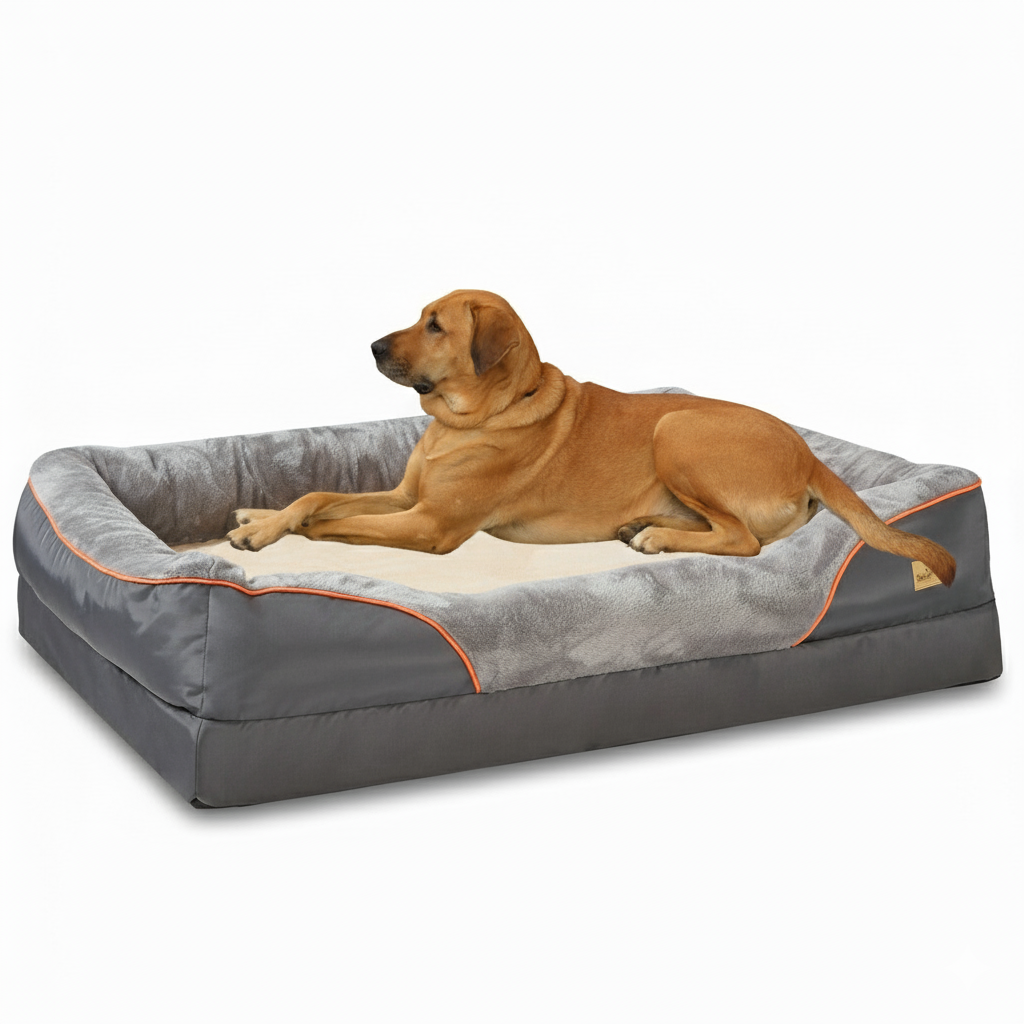 Orthopedic Dog Bed Plush Waterproof Machine Washable