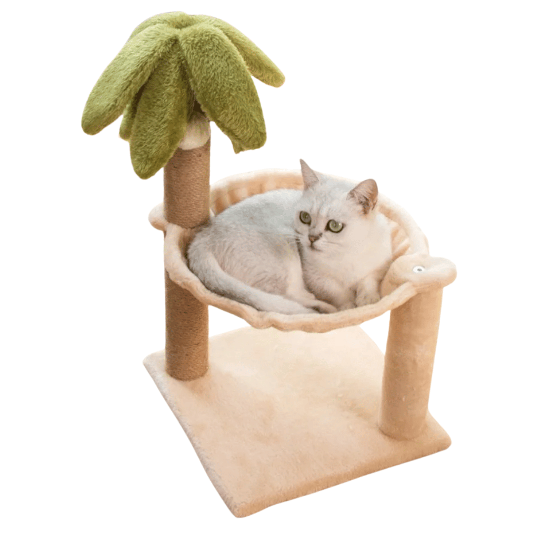 Cat Tree Scratcher Bed Wooden