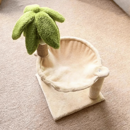 Cat Tree Scratcher Bed Wooden