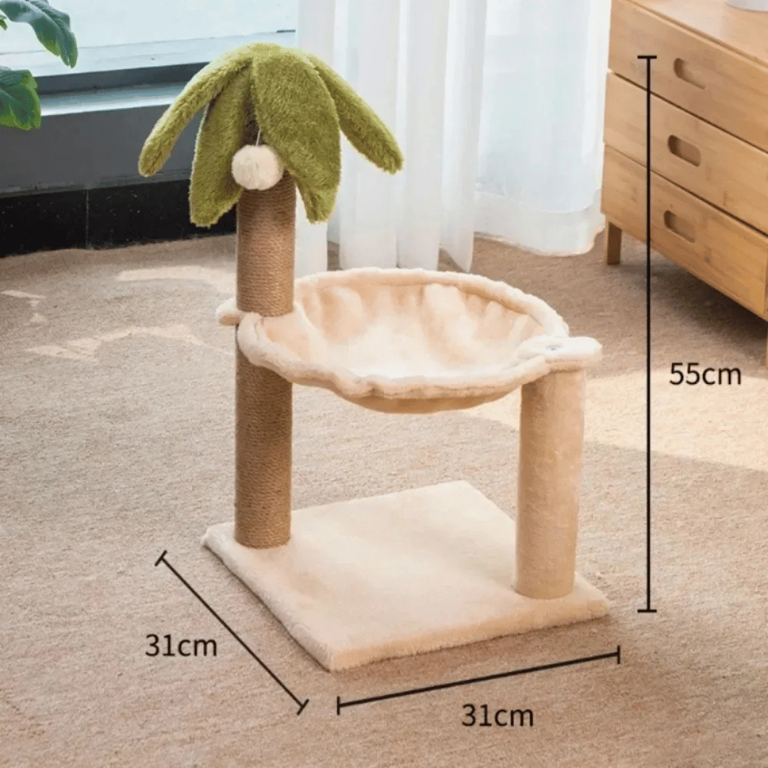 Cat Tree Scratcher Bed Wooden