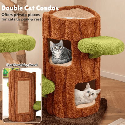 Cat Climbing Tower Multiple Perches Wooden
