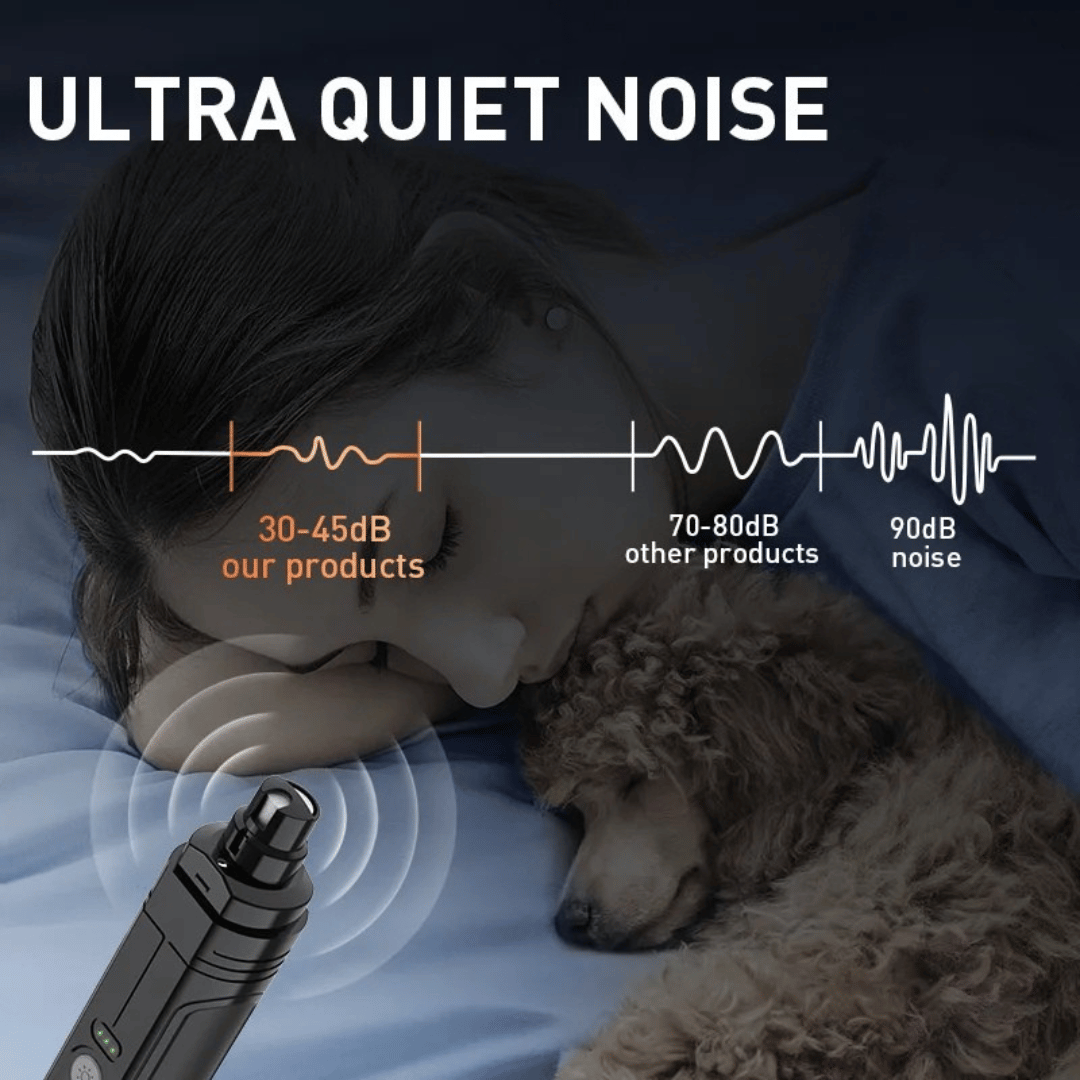 Pet Nail Grinder LED Light Quiet