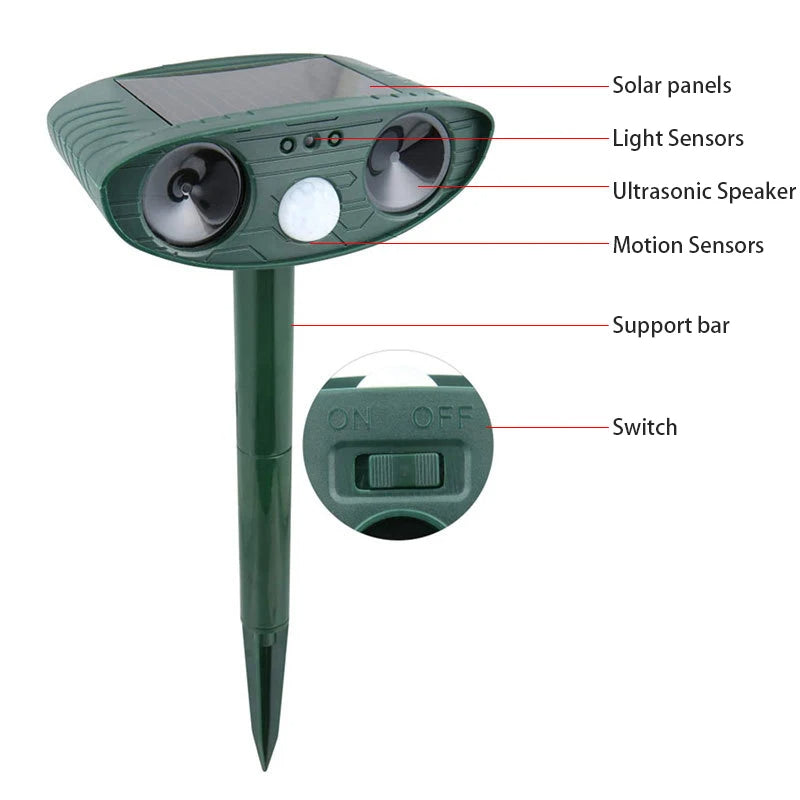 Solar Powered Yard Pest Repeller