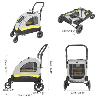 Pet Stroller Folding for Small and Large Dogs