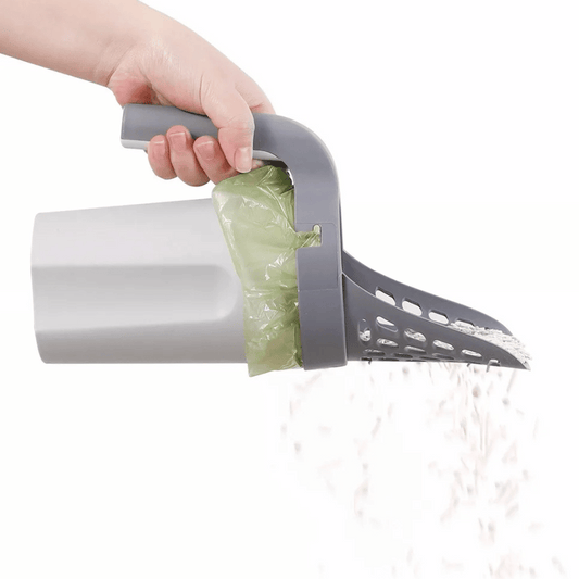 Cat Litter Scoop With Built-In Trash Can - Pupporia