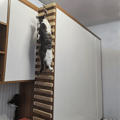 Wooden Cat Tower Wall Shelf Climber