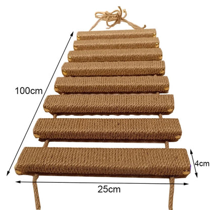 Wooden Cat Tower Wall Shelf Climber