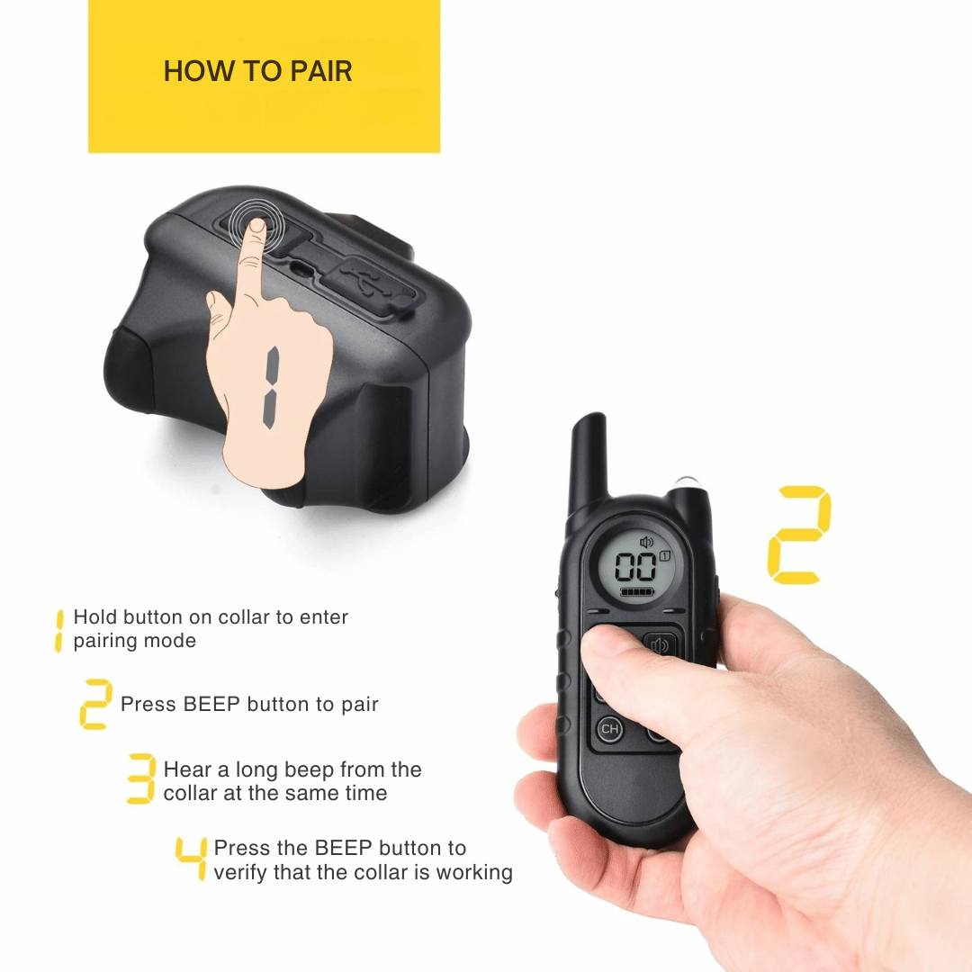 Remote Pet Training Collar Long Range Compact