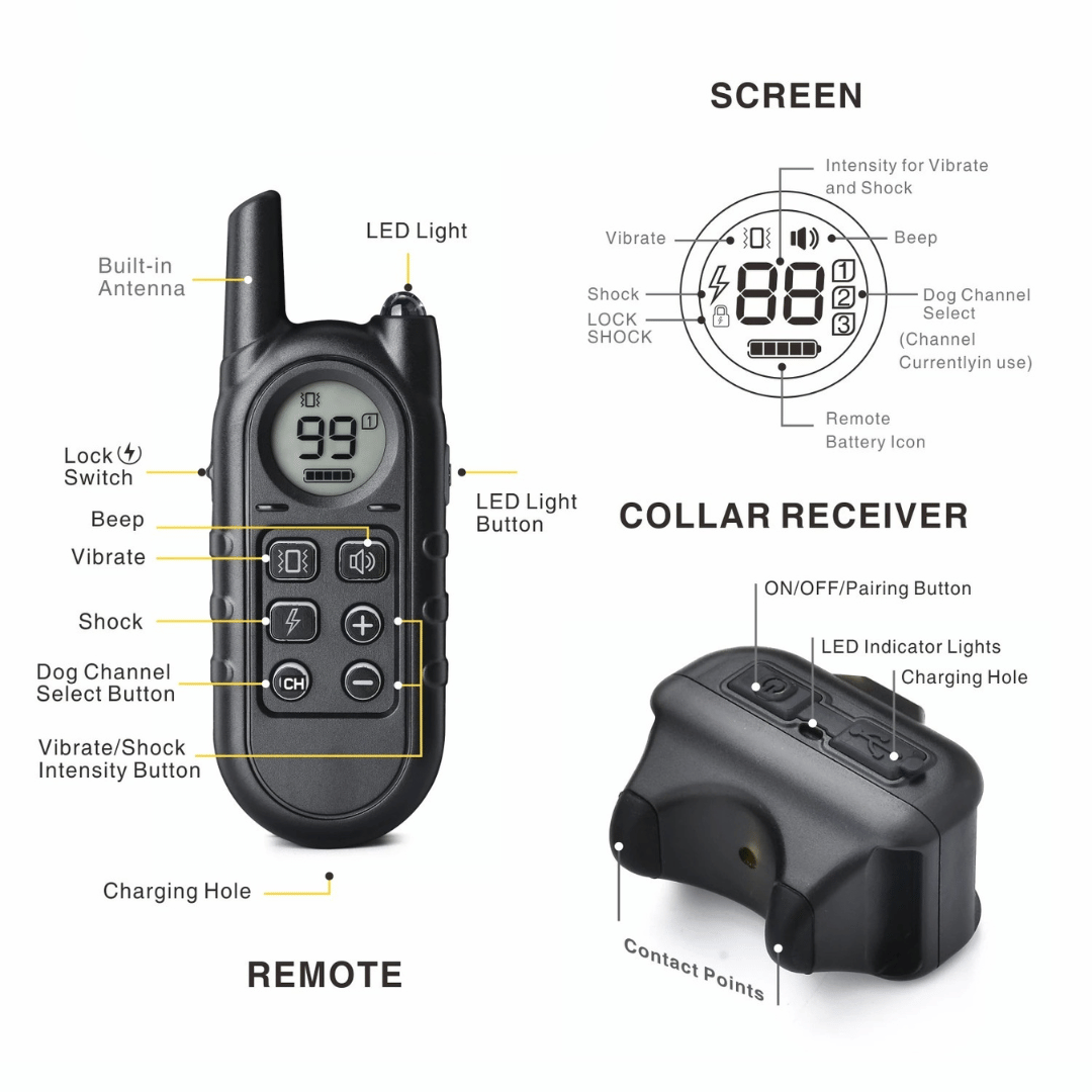 Remote Pet Training Collar Long Range Compact