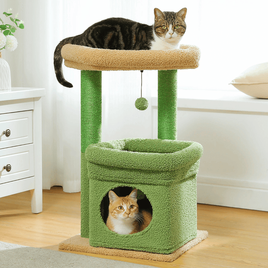 Cat Tower Plush Padded Perches Scratcher - Pupporia
