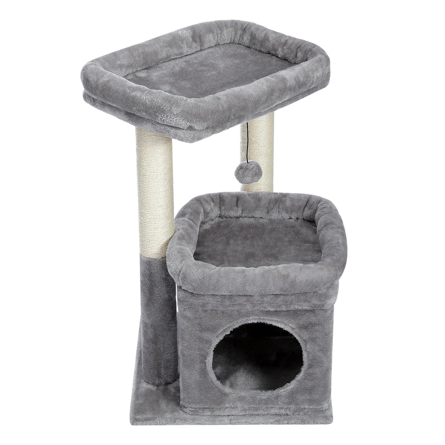 Cat Tower Plush Padded Perches Scratcher