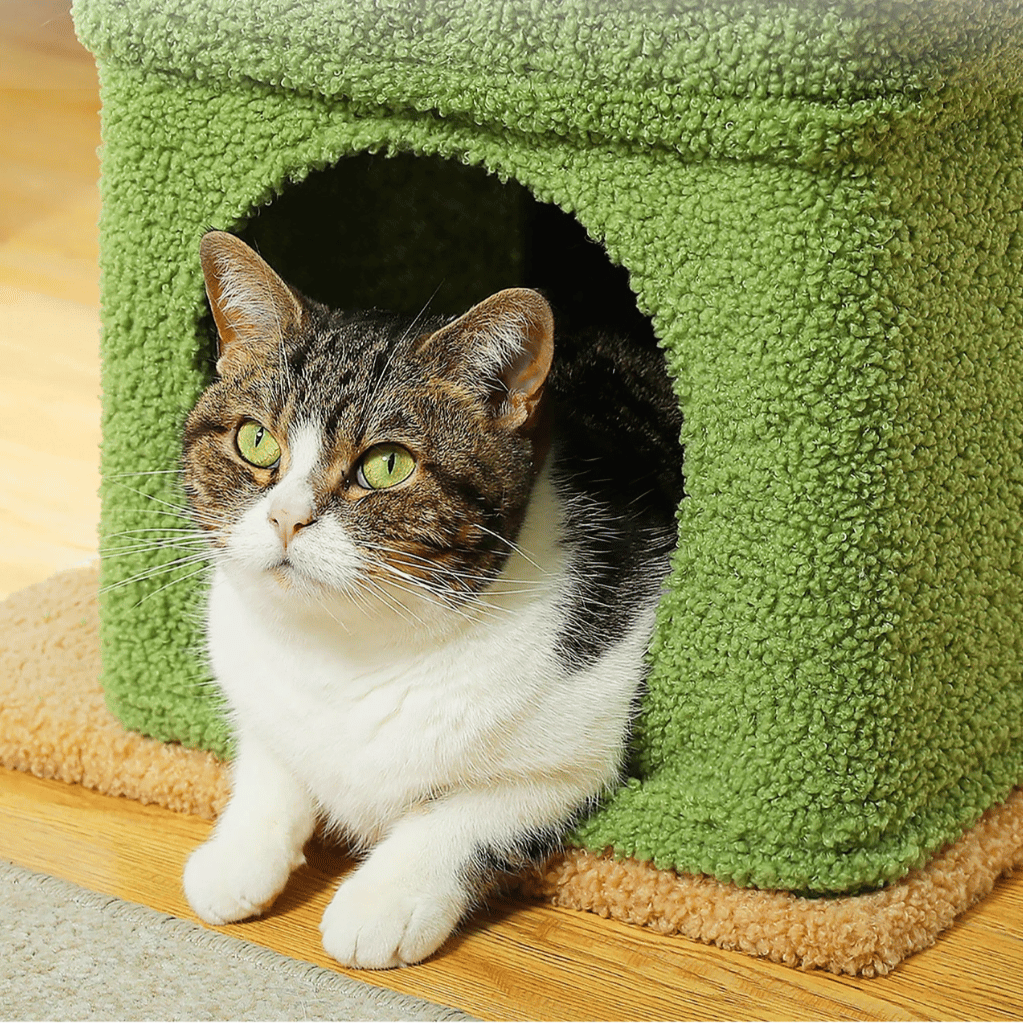 Cat Tower Plush Padded Perches Scratcher