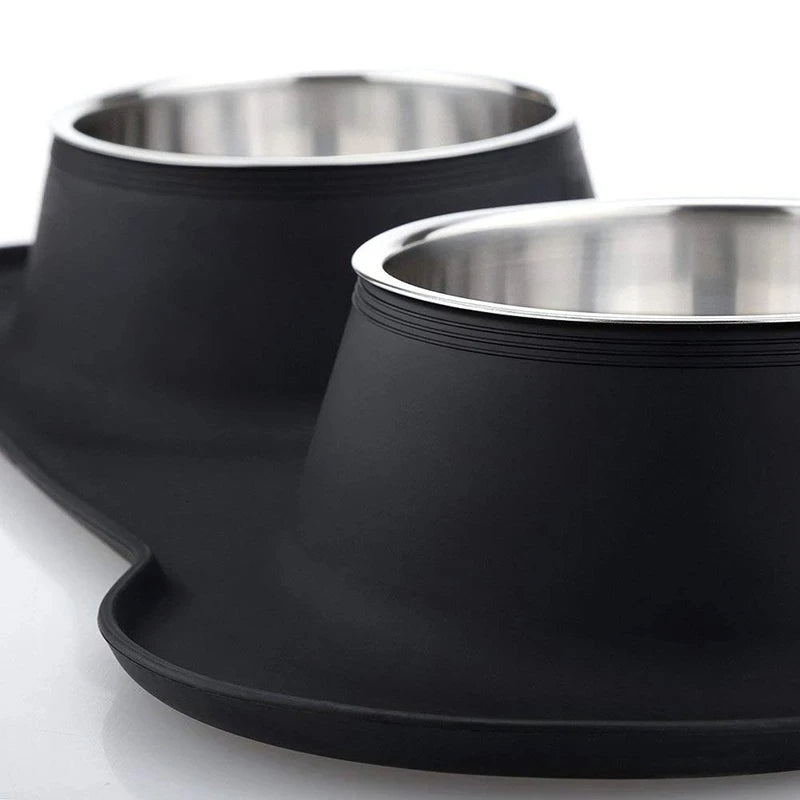 Pet Food Bowls Stainless Steel Anti Slip Mat