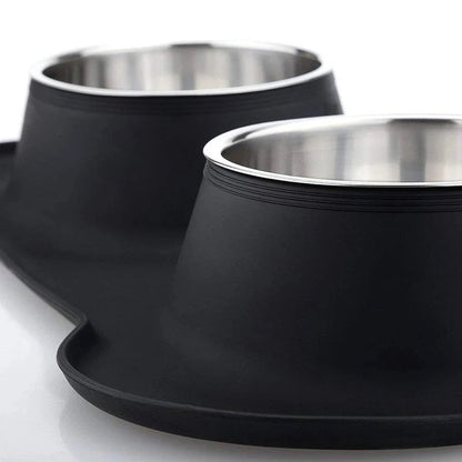 Pet Food Bowls Stainless Steel Anti Slip Mat