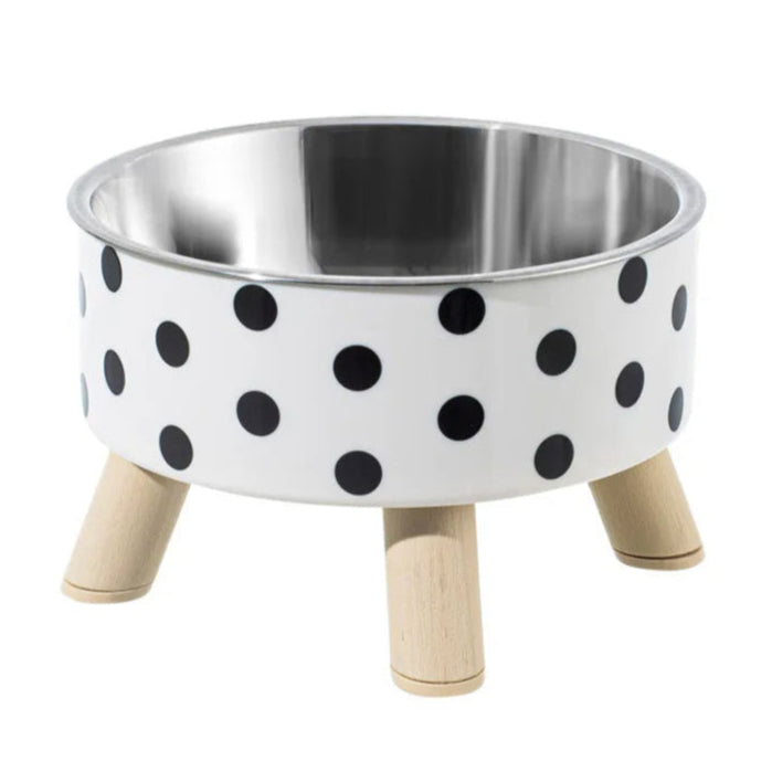 Elevated Dog Food Bowl Stainless Steel Non Slip Base