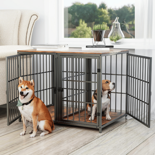 Pet Crate Solid Wood Table - Pupporia