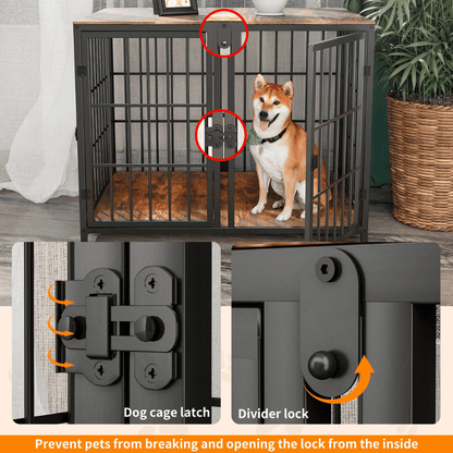 Pet Crate Solid Wood Table