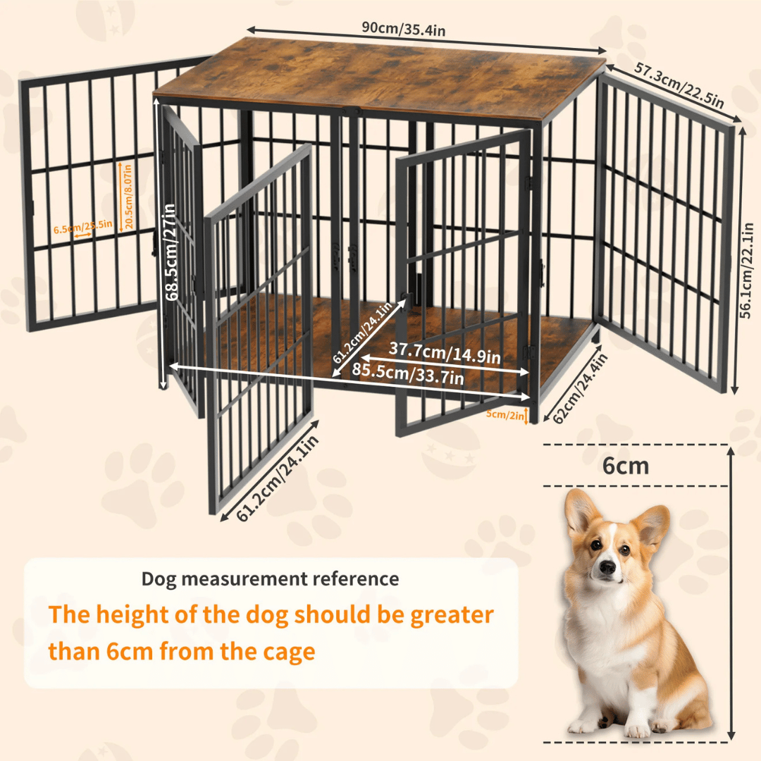 Pet Crate Solid Wood Table
