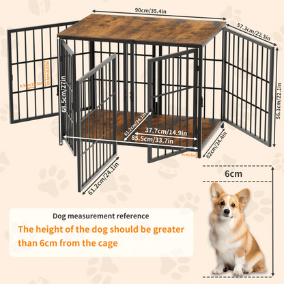 Pet Crate Solid Wood Table