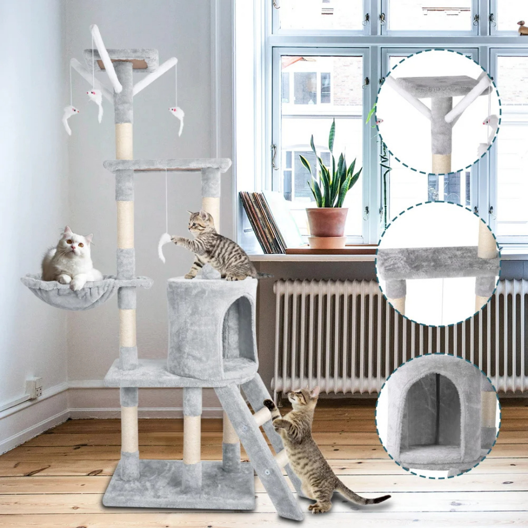 Cat Tower Condo with Ladder and Hideaways