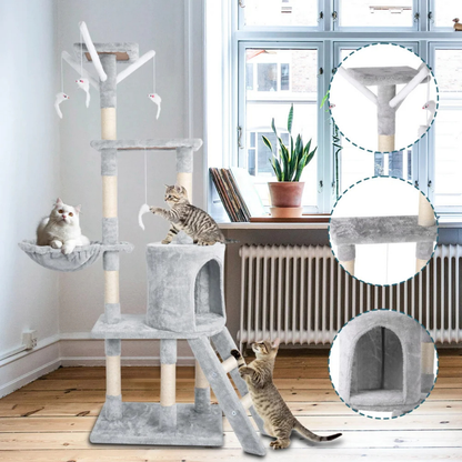 Cat Tower Condo with Ladder and Hideaways