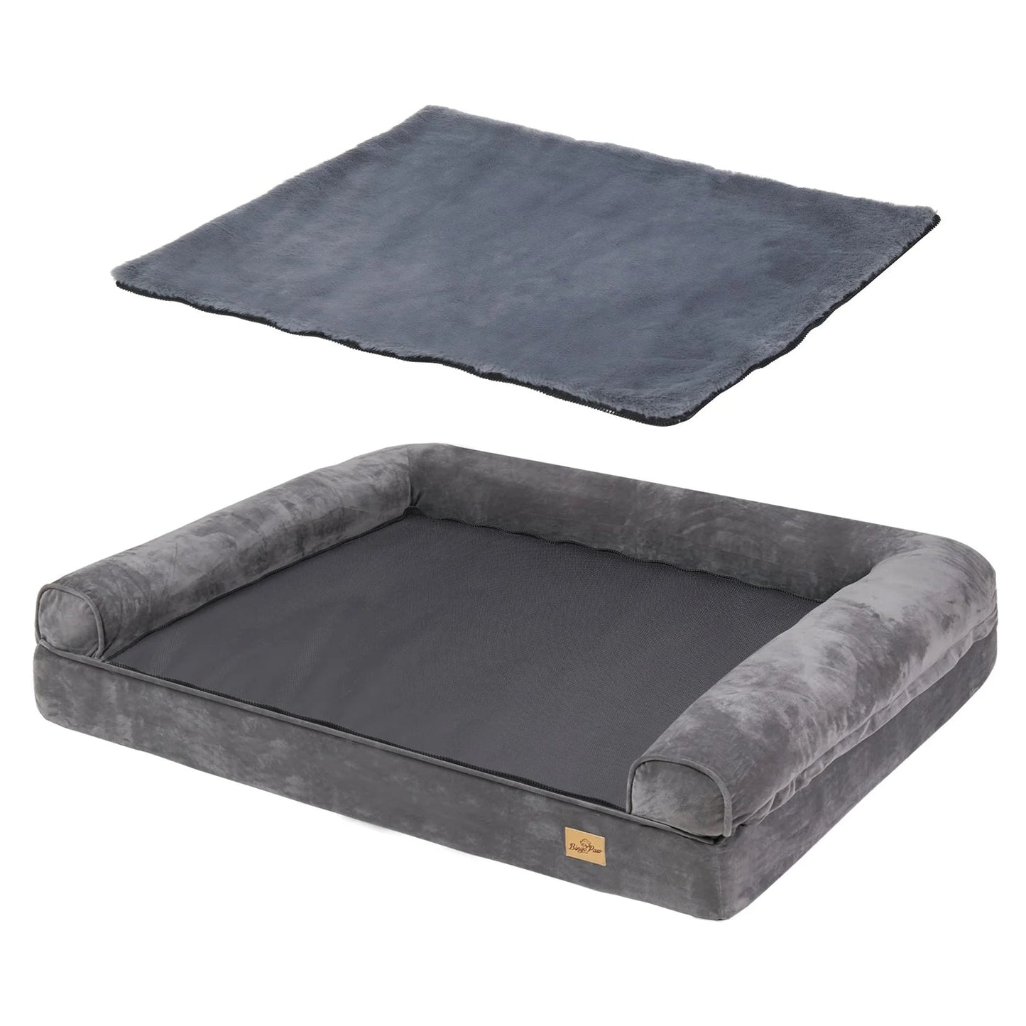 Plush Dog Bed Waterproof Pet Mattress Large