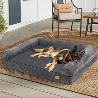 Plush Dog Bed Waterproof Pet Mattress Large