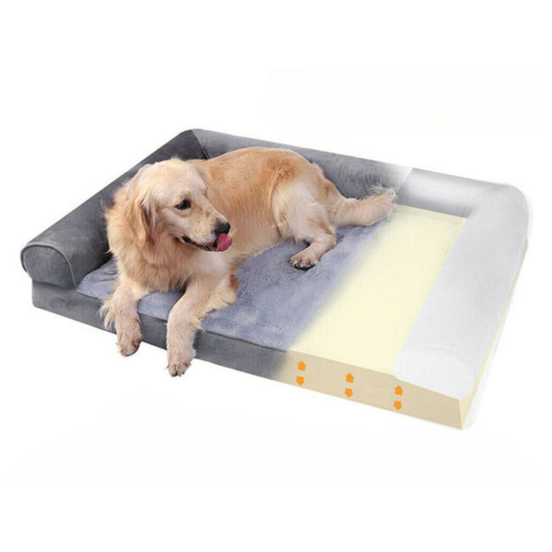 Plush Dog Bed Waterproof Pet Mattress Large