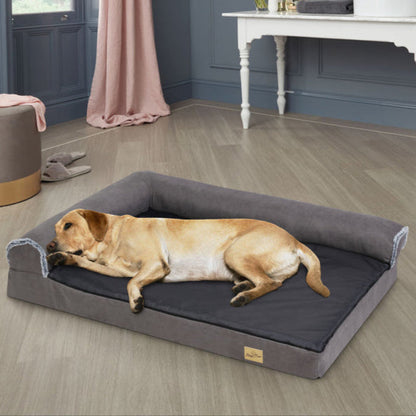 Orthopedic Dog Bed L-Shaped Soft Fleece Large