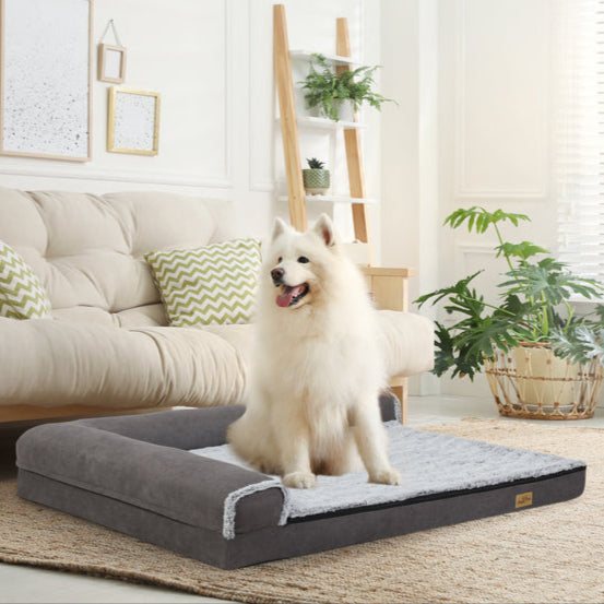 Orthopedic Dog Bed L-Shaped Soft Fleece Large